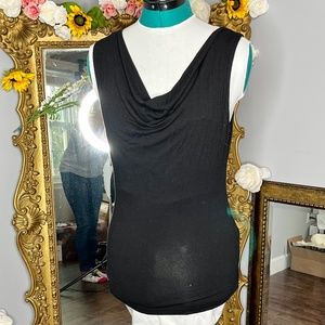 H&M Black Cow Neck Sleeveless Blouse
